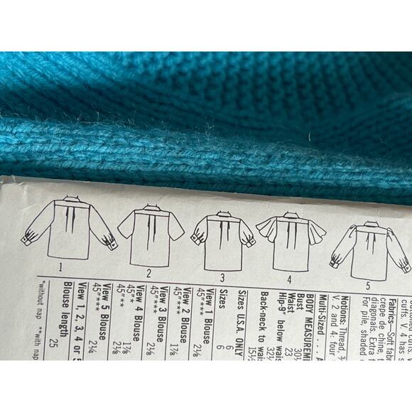 Simplicity Sewing pattern 9857 button down blouse shirt ruffle sleeve size 10-18 - Picture 4 of 6